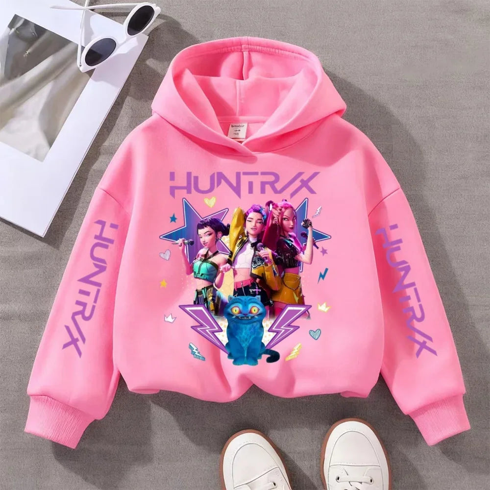 KPop Devil Hunter Printed Kids Hoodie β Autumn & Winter Warm Casual Sweatshirt for Boys & Girls