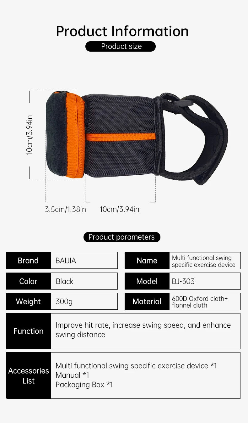 BAIJIA Golf Swing Arm Action Trainer – Swing Training Aid for Position Correction and Sports Improvement