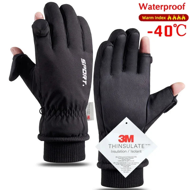 Winter Men & Women Touchscreen Gloves - Waterproof, Windproof, Full Finger, Non-Slip for Outdoor Sports, Cycling, Snow & Ski