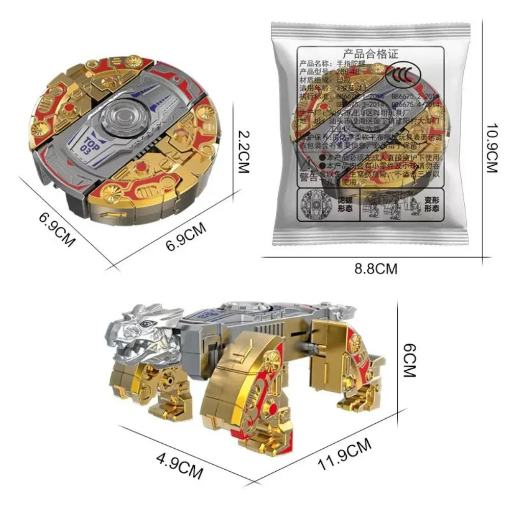 360 Rotating Robot Toy - Ball Deformation Fingertip Gyro Sensory Fidget Toy for Kids & Adults