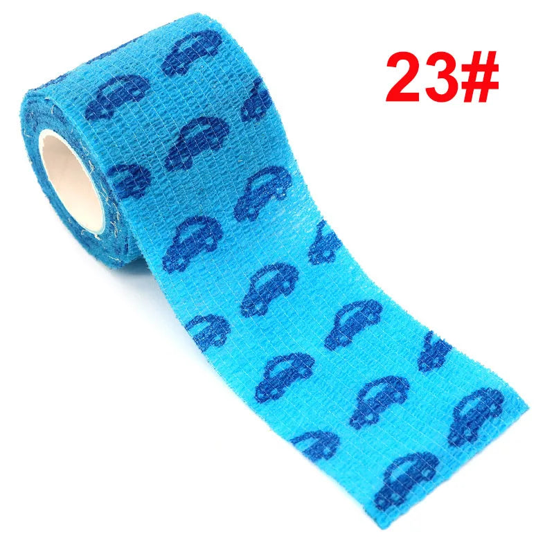 Animal Print Self Adhesive Elastic Bandage - 4.5m Sports Wrap Tape for Joints, Fingers & Pets