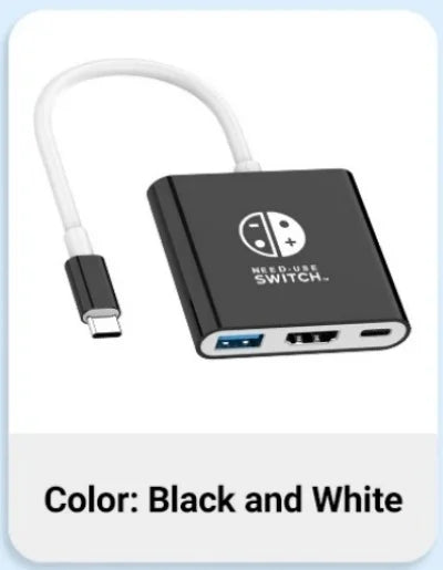 Portable Nintendo Switch Docking Station – Type-C Hub with HDMI & USB 3.0 for Travel & Gaming