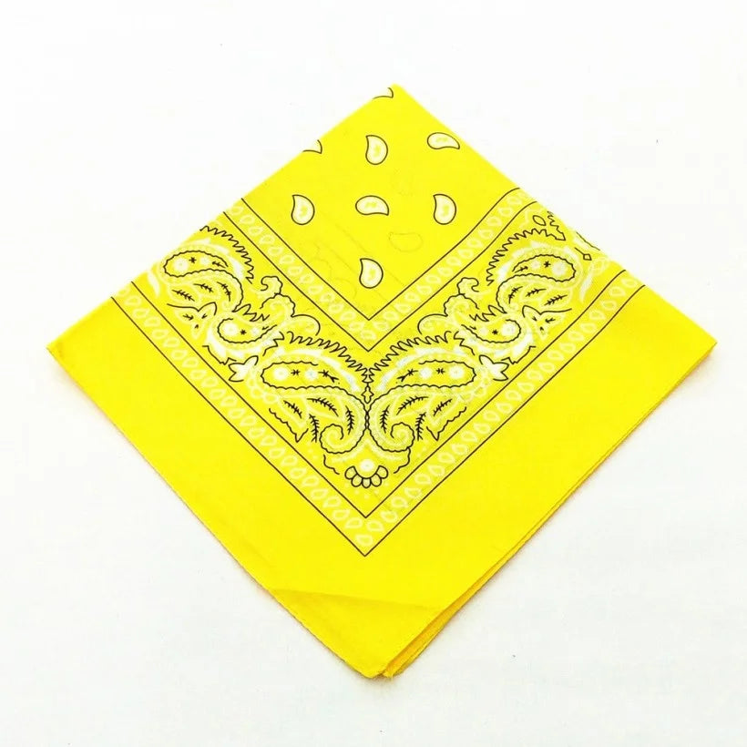 Unisex Cotton Bandana – Paisley Cowboy & Biker Headband, Wrist Wrap & Hair Scarf for Men & Women