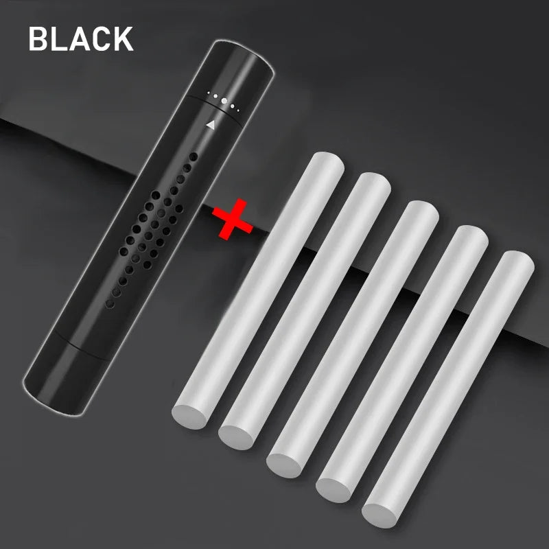 Car Air Vent Freshener – Metal Perfume Diffuser Clip with 5 Aroma Fragrance Sticks for Auto Interior