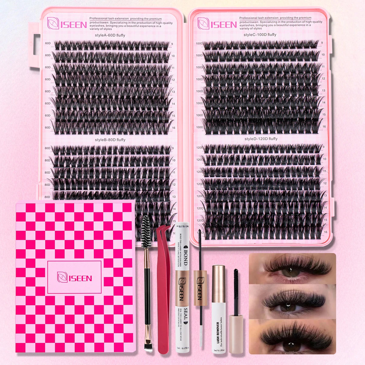 Individual False Eyelashes Mix β High-Capacity DIY Extension Lash Clusters, Multi-Style Natural Eye Makeup Tool