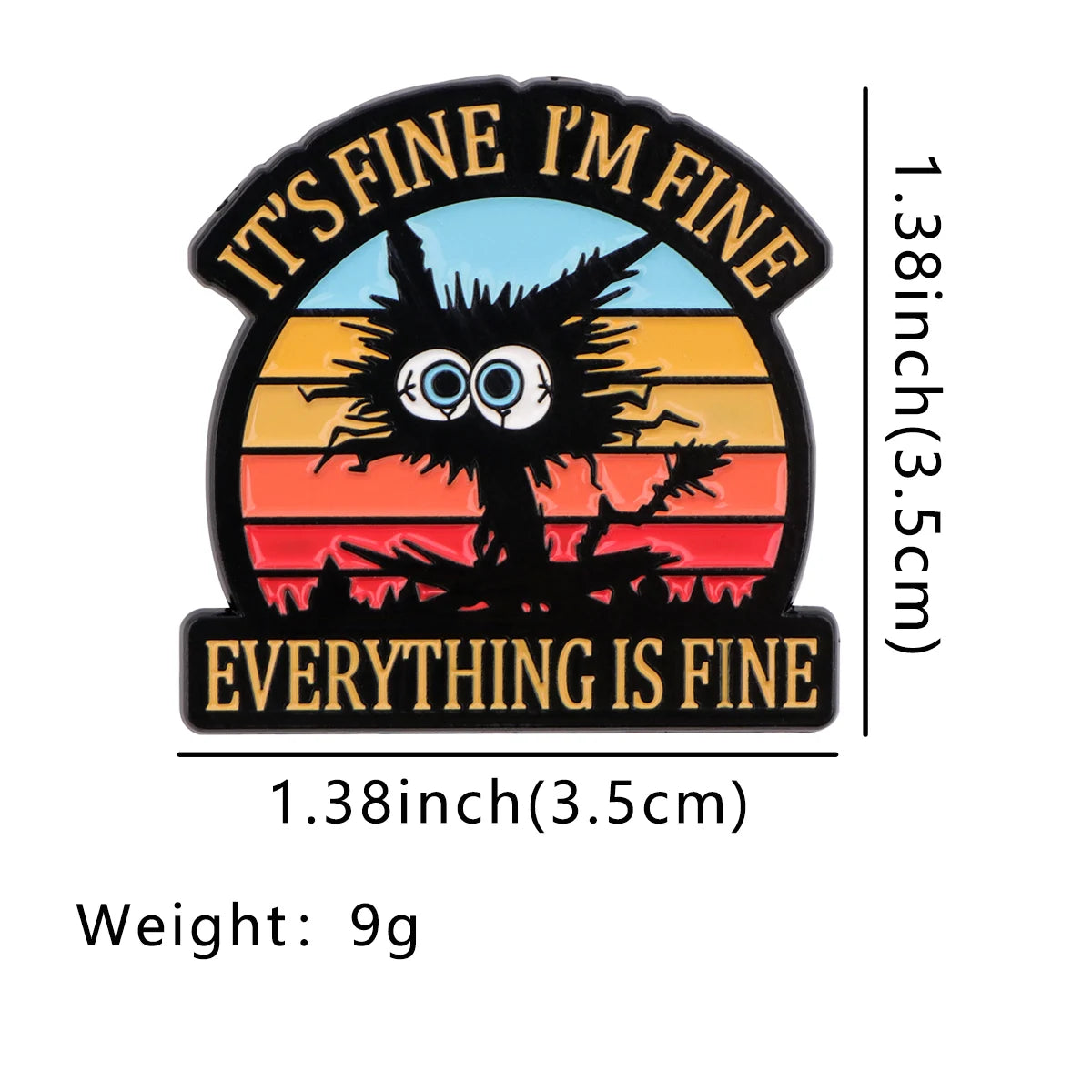 Funny Cat Enamel Pin – Cute Animal Brooch Lapel Badge for Men Women Backpack Clothing Accessories Gift