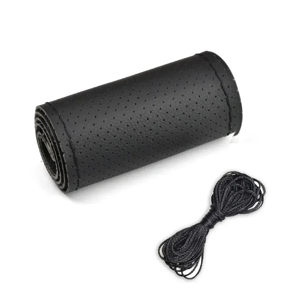 DIY Leather Steering Wheel Cover Kit - Needle & Thread Braided Car Interior Accessory