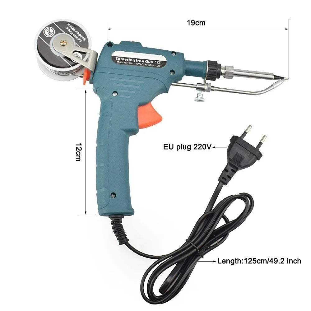 STONEGO Handheld Electric Soldering Iron — Automatic Tin Feeding Welding Repair Tool 110V/220V