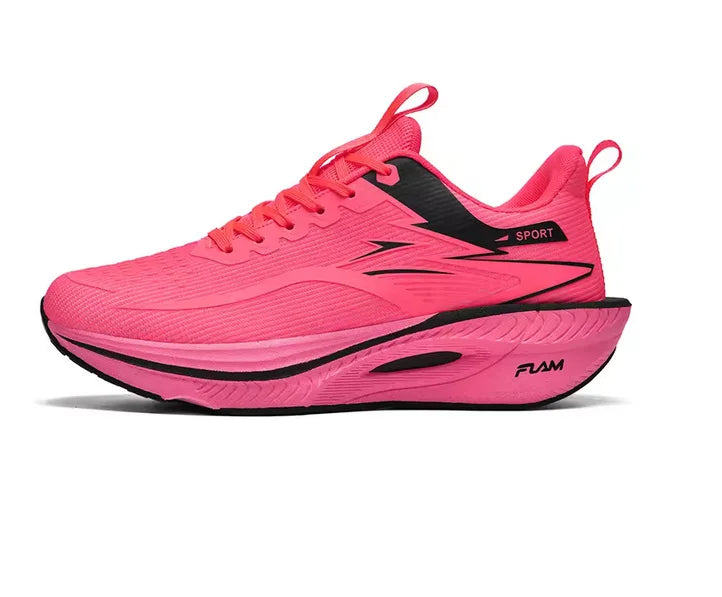 Men’s & Women’s Carbon Plate Running Shoes - Lightweight Breathable Marathon Sneakers with Air Cushion & Non-Slip Sole