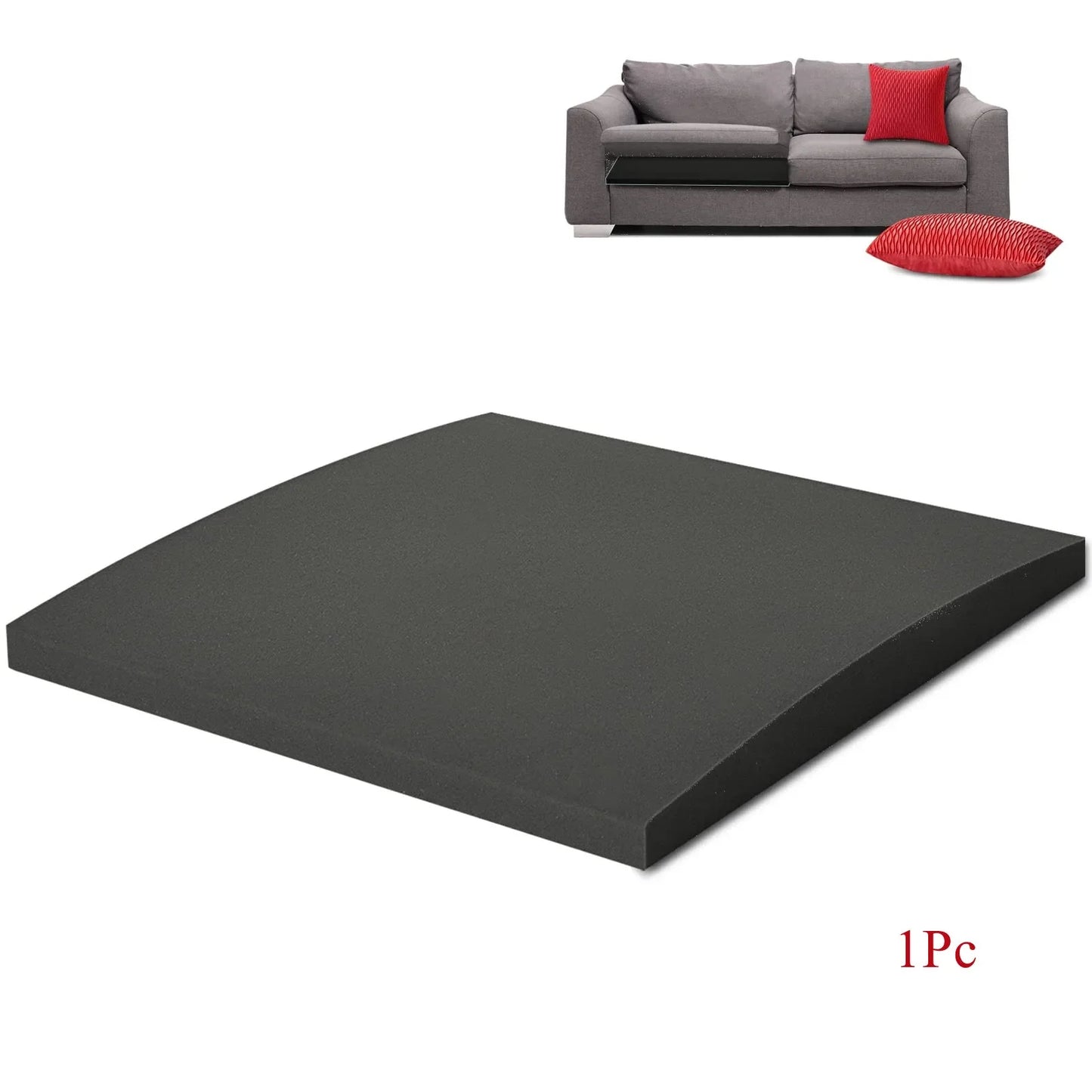 High-Density Foam Curve Cushion β 50x50x5cm Support Cushion for Sofa Sag Repair, 1/2/3pcs Replacement for Couch & Chair