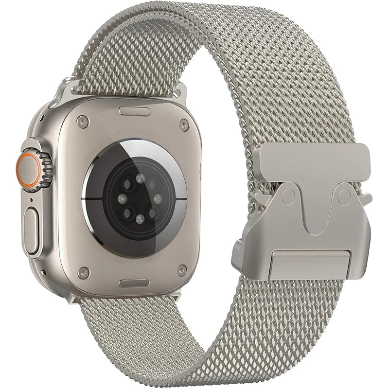 Milanese Loop Stainless Steel Strap for Apple Watch – Compatible with Ultra 2, Series 10/9/8/7/6/5/4 (38mm-49mm)