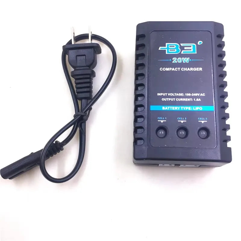 MAX RC B3 20W Pro Compact Balance Charger – 2S 3S 7.4V 11.1V Lithium LiPo Battery Charger
