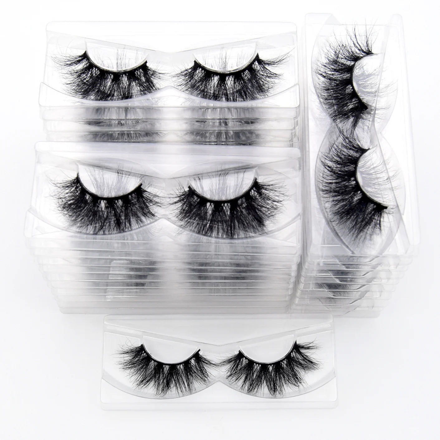 Visofree 3D Mink Eyelashes – 30/40/100 Pairs Handmade Full Strip Lashes with Tray, Cruelty-Free False Lashes for Makeup