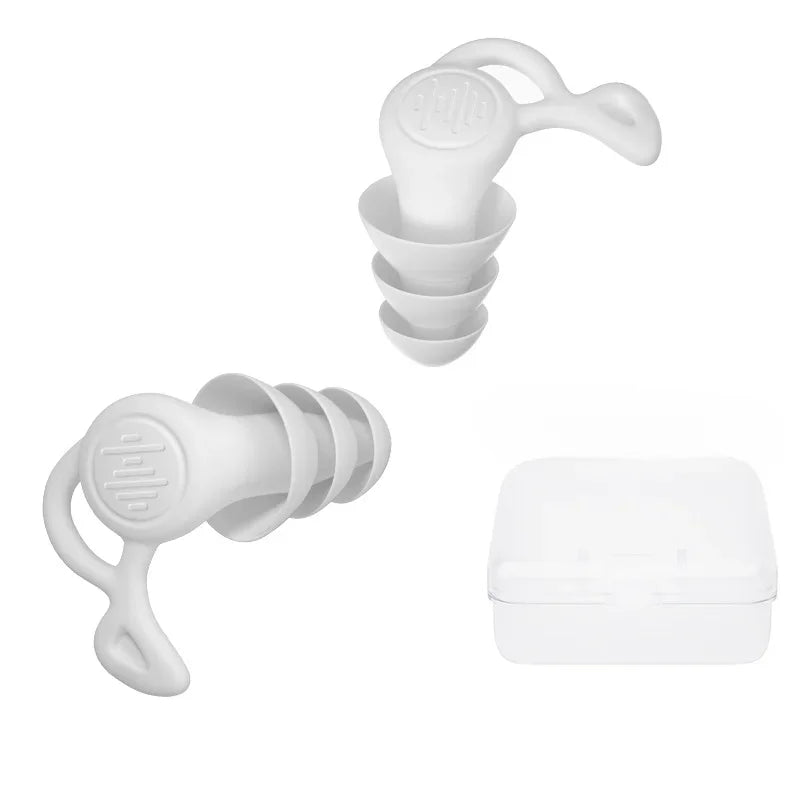 3-Layer Anti-Noise Silicone Earplugs β Reusable Waterproof Swimming & Sleeping Ear Protectors for Diving, Surfing & Comfort Fit