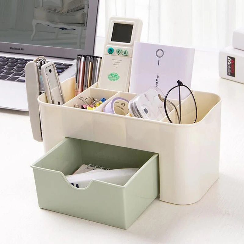 Multifunctional Nail & Cosmetic Storage Box - Cotton Swab, Accessories & Jewelry Organizer for Desktop