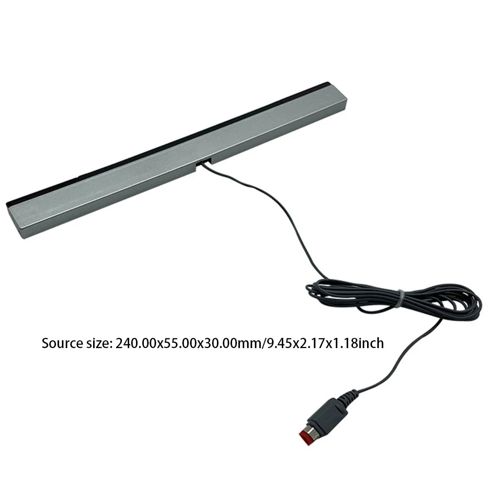 Nintendo Wii Motion Sensor Bar - Wired IR Receiver with Extension Cable for Remote Controller