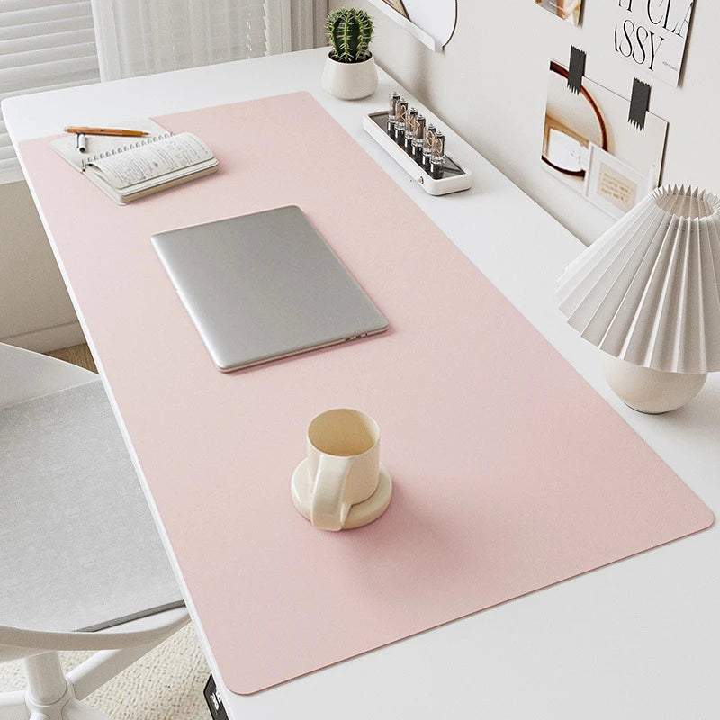 PU Leather Desk Mouse Pad β Waterproof Non-Slip Gaming & Office Keyboard Mat, Solid Color Computer Desk Mat Protector