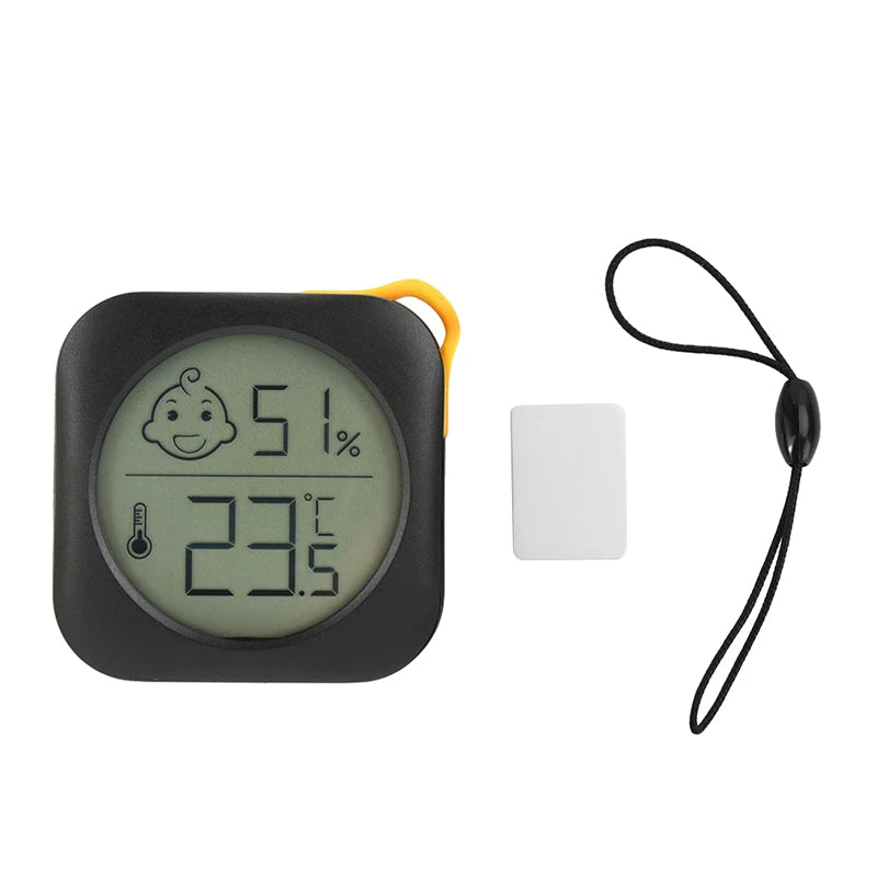 Mini Indoor Thermometer & Hygrometer - LCD Digital Temperature and Humidity Meter for Home, Office & Desktop Use