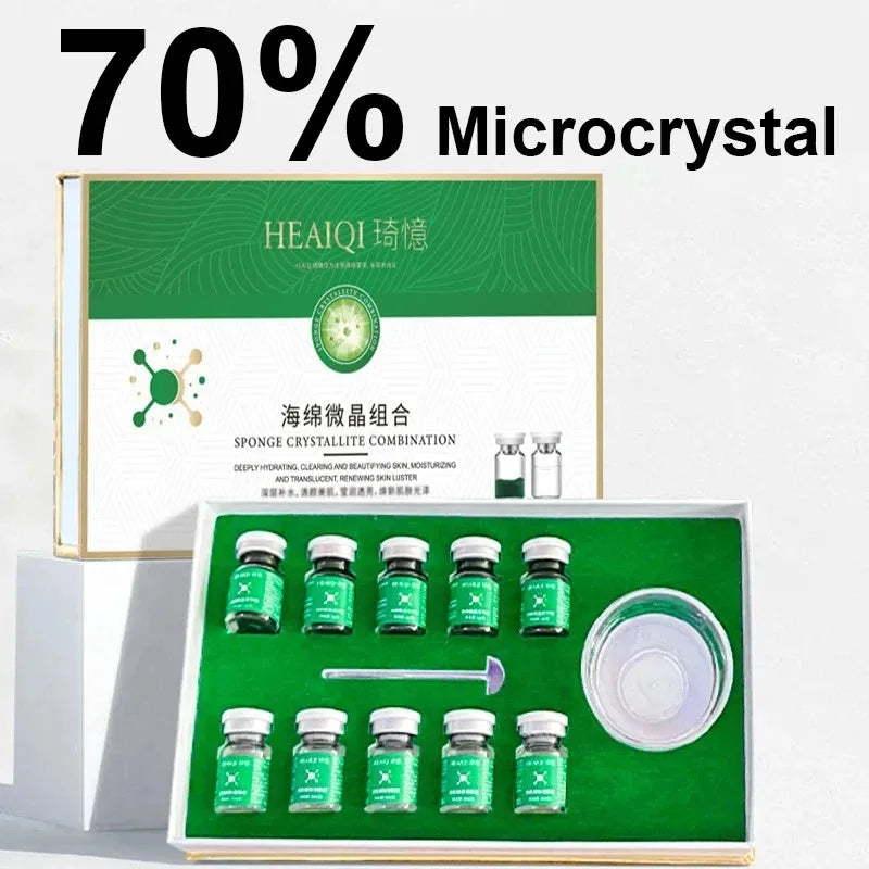 10pcs Sponge Microcrystal Freeze-Dried Powder Collagen Regeneration Sponges – Natural Biological Extract for Skin Cell Renewal