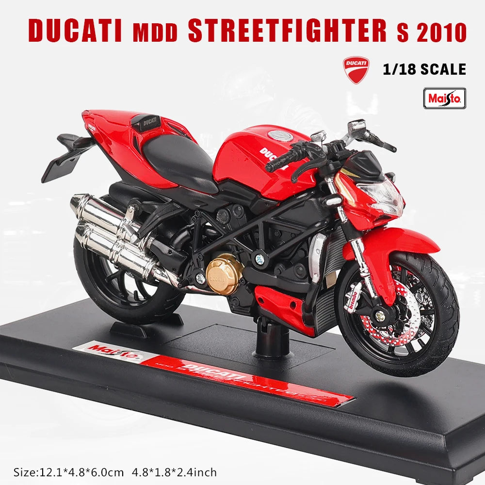 Maisto 1:18 Alloy Motorcycle Model β Yamaha MT-07/MT-10, Ducati, Kawasaki, KTM, Suzuki, BMW