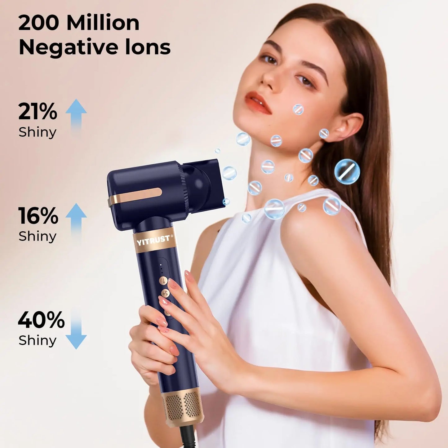 UKLISS 7-in-1 Hair Dryer Brush & Air Styler Set – Curling Iron, Round Brush & Straightener All-in-One Styling Tool for Women