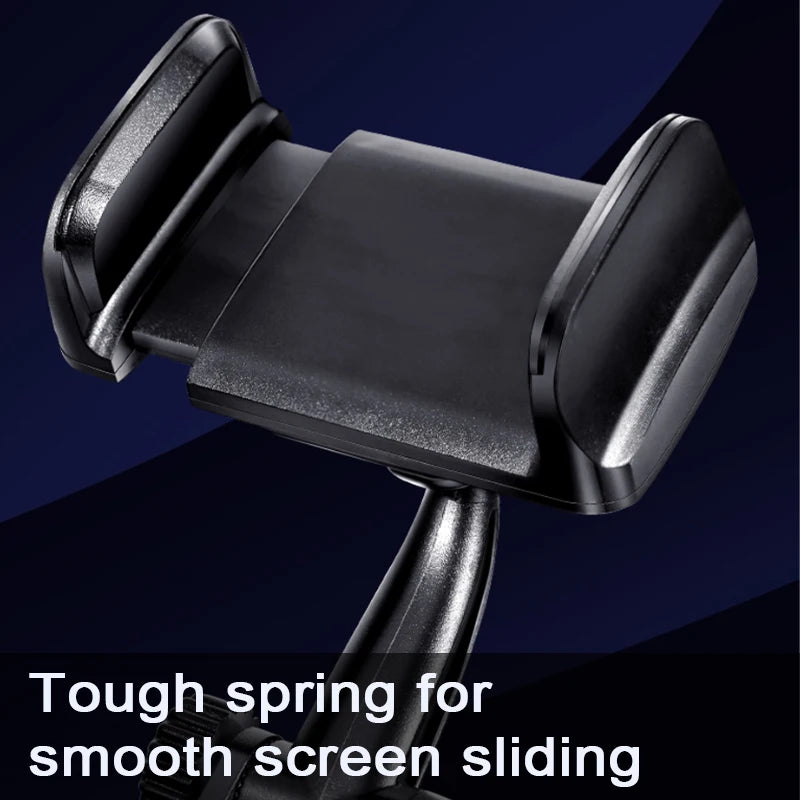 SEAMETAL Rearview Mirror Phone Holder - Adjustable Rotating Car Mount for Stable Smartphone Navigation