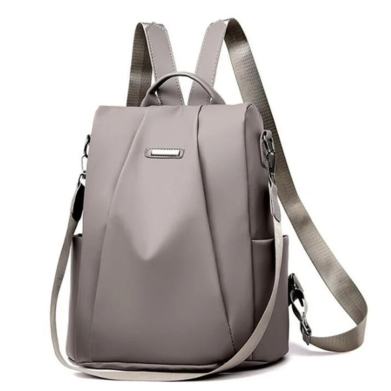 Multi-Functional Women's Nylon Backpack - Waterproof, Lightweight, Large Capacity with Detachable Shoulder Strap