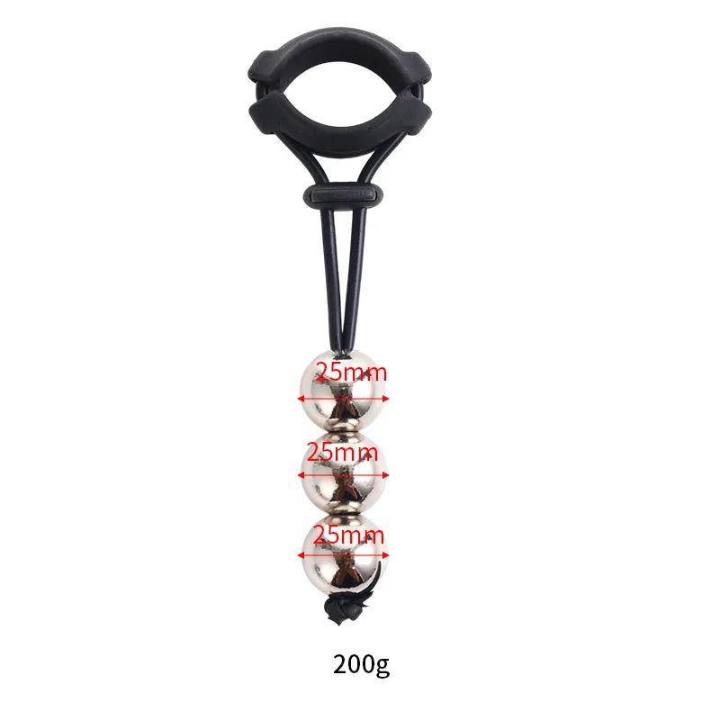 BDSM Male Penis Ring & Extender β Weight-Bearing Stretcher, Enlargement Device with Ball & Semen Lock, Adult Sex Toy for Men