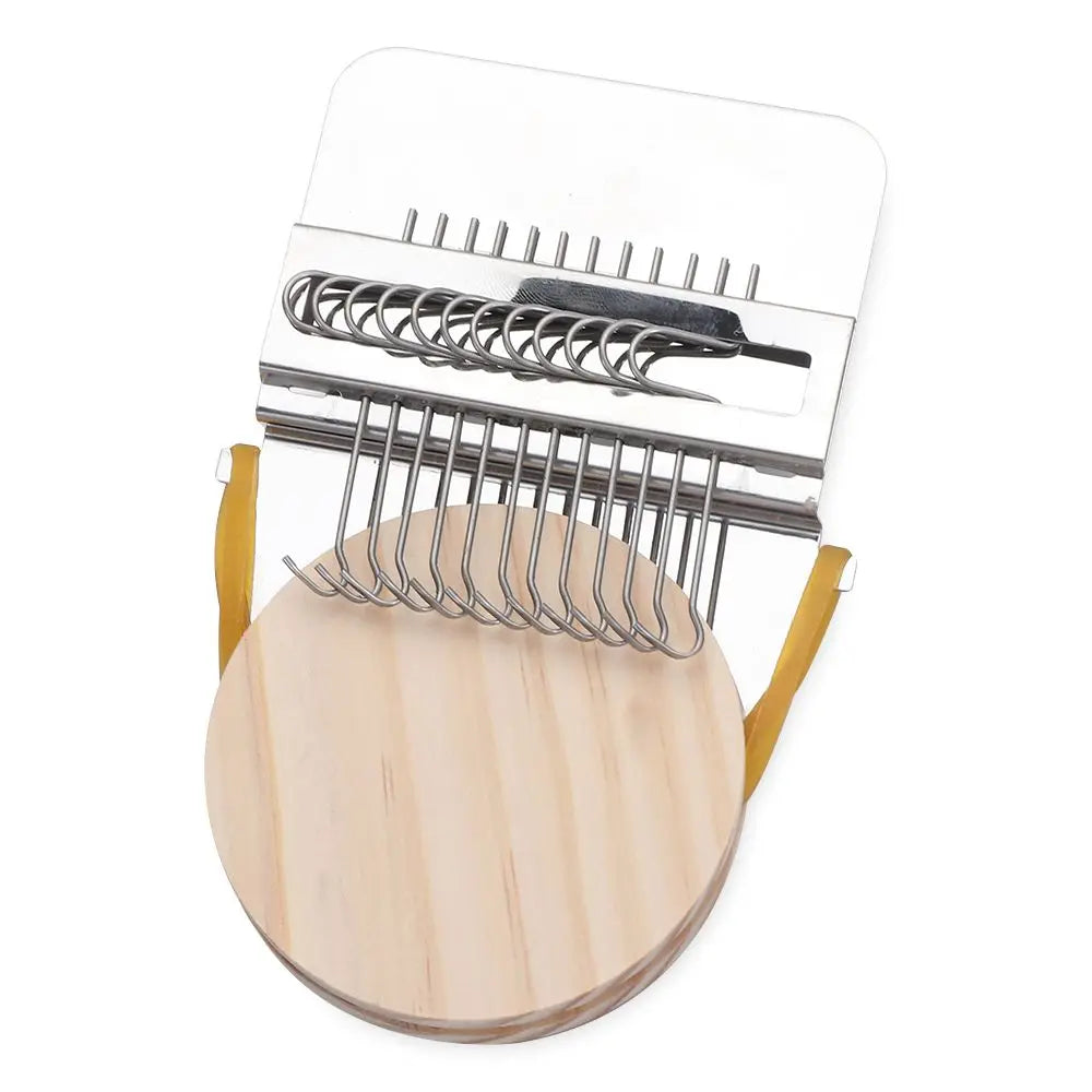 DIY Mini Weaving Loom - Metal Stitching Tool for Creative Darning, Mending & Textile Crafts