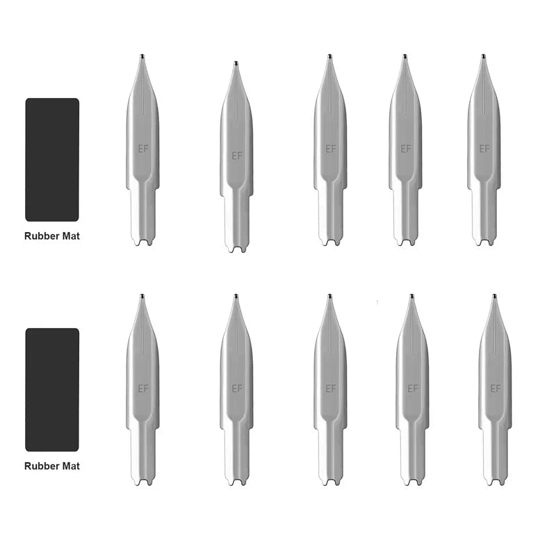 Majohn A1/A2/A3 Fountain Pen Replacement Nibs - EF/F Nib with Rubber Mat for Smooth Writing, Ink Pen Accessories