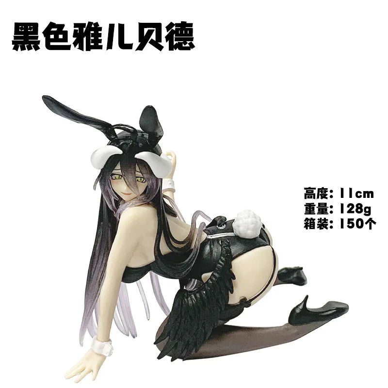 Albedo Bunny Girl Anime Figure - 11cm Kneeling PVC Collectible Model Ornament for Fans
