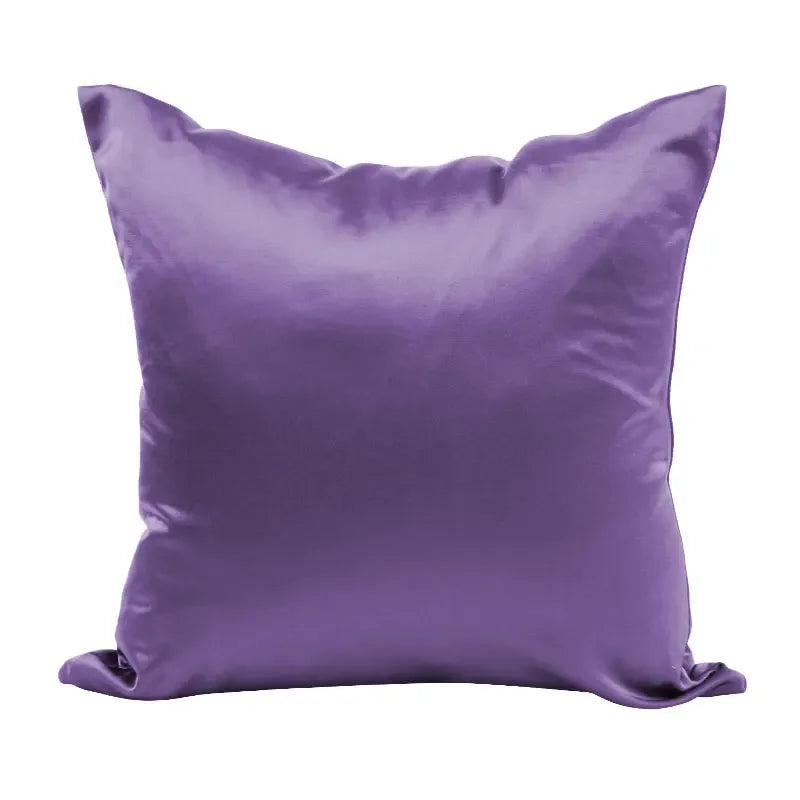 Silky Satin Pillow Cover - Smooth Decorative Cushion Case for Sofa & Bed