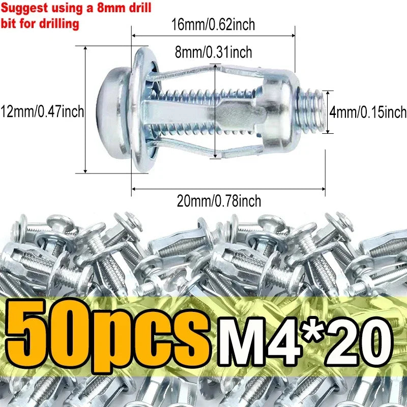Petal Screw Jack Nuts & Expansion Plugs β Curtain Clamp, Rivet Lock Bolt, and Wall Fasteners