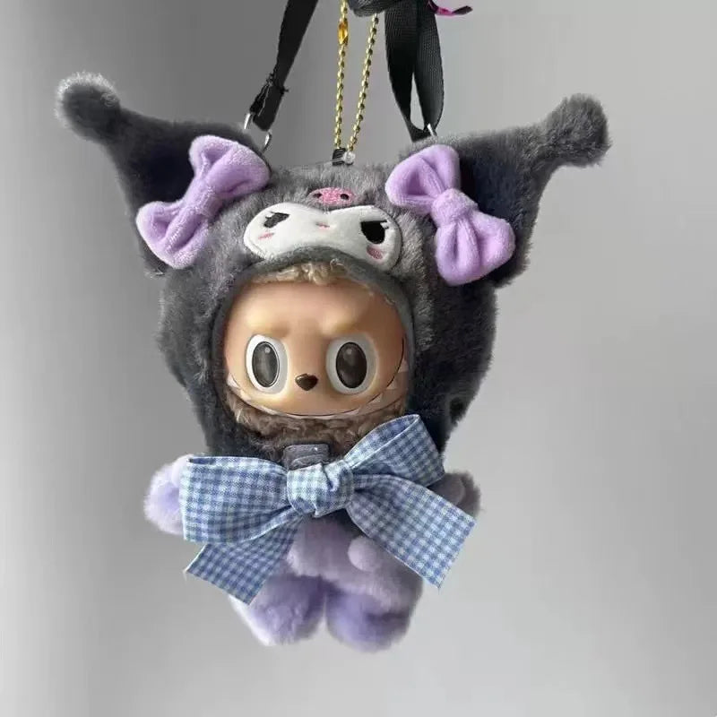 Labubu Sanrio Doll Crossbody Bag β Kawaii Anime Melody Cinnamoroll Clothing Pendant, Cute Cartoon Toy Gift