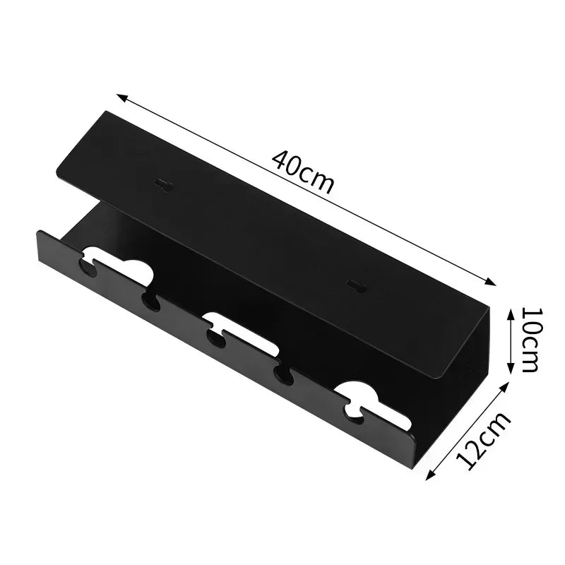 Under-Desk Cable Management Tray with Clamp β Sturdy, Spacious Power Strip and Cord Holder, No Drilling Required