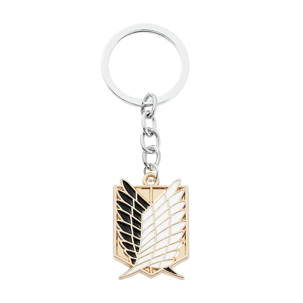 Attack on Titan Enamel Keychain - Anime Metal Pendant Badge Charm for Men & Women, Fan Gift Accessory