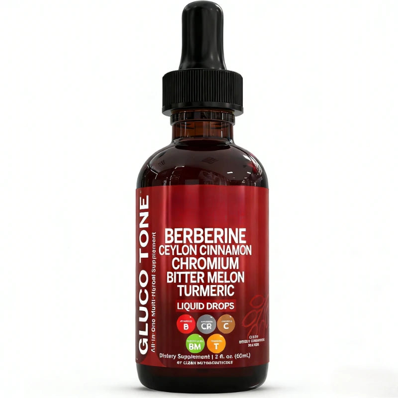 Berberine Liquid Drops Supplement - Ceylon Cinnamon, Bitter Melon, Glucomannan, Gymnema, Chromium & Turmeric Extract Blend