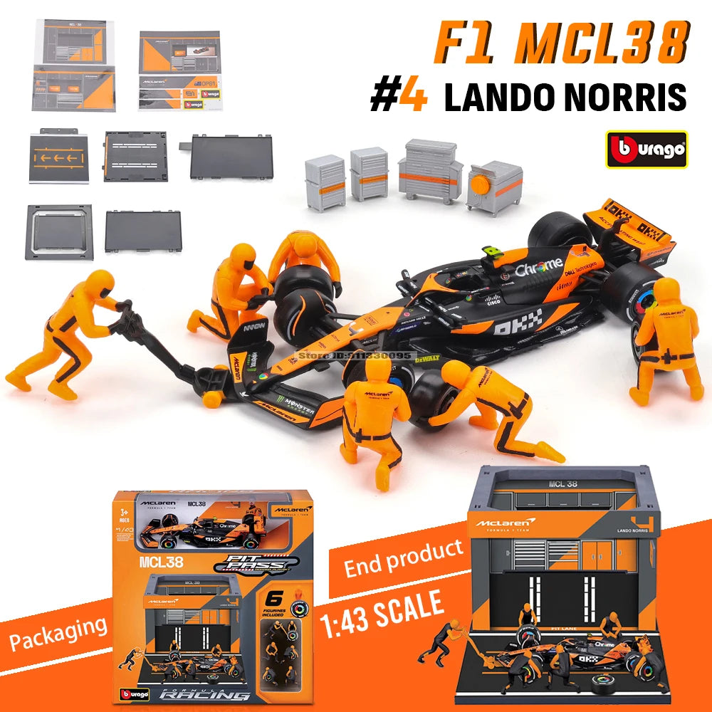 Bburago 1:43 2024 F1 Ferrari SF24 & RB20 Alloy Die-Cast Car Model β Luxury DIY Toy Series