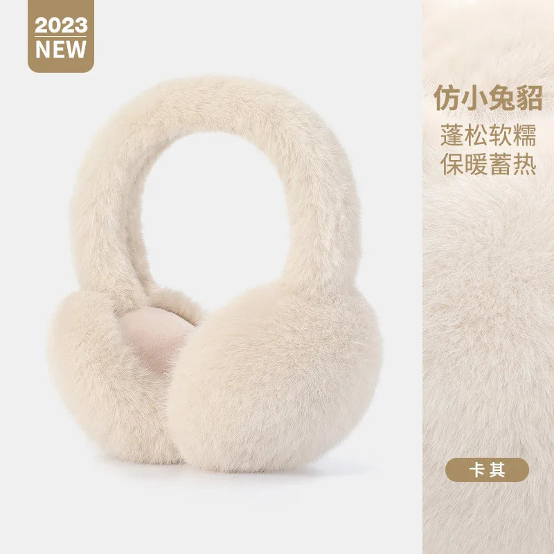 Maikun Thermal Earmuffs for Autumn & Winter - Thickened Cycling Ear Bags Imitation Rabbit Marten Ear Warmers