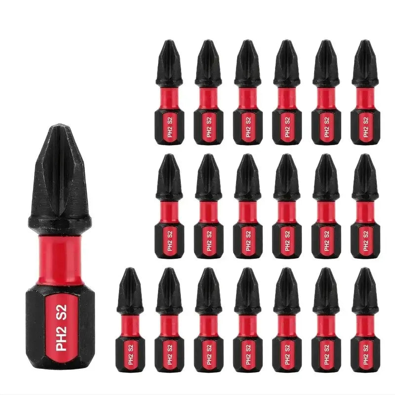Enhanced Efficiency: 20 PCS Strong Magnetic Screwdriver Head Set - High Hardness, Anti-Slip Short Cross Heads for Hand or Electric Screwdrivers