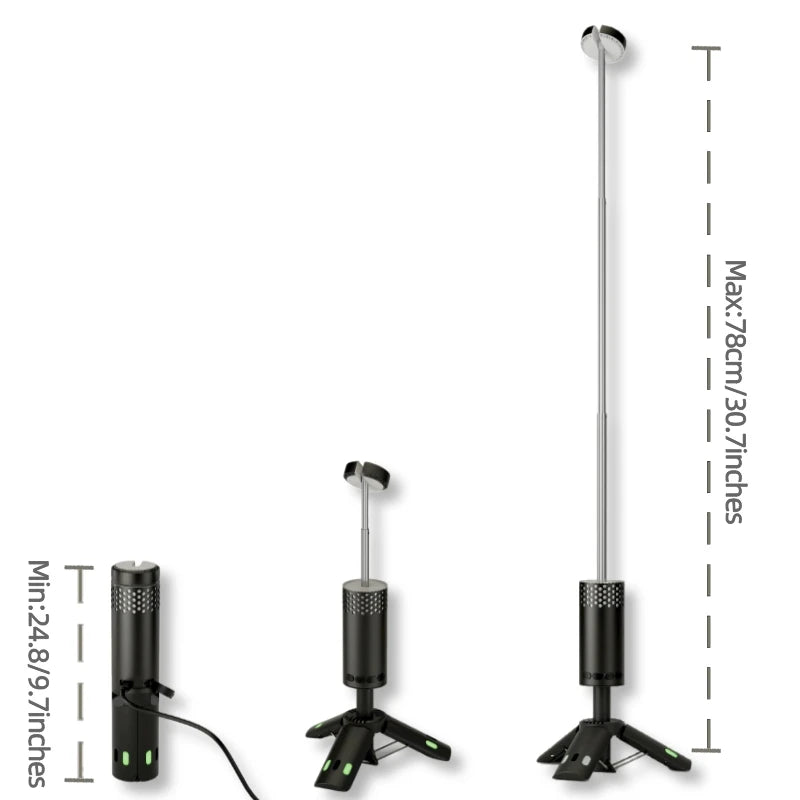 8000mAh Rechargeable Telescopic Camping Lantern: Dimmable Night Light with Magnetic Base for Outdoor Adventures & Emergencies