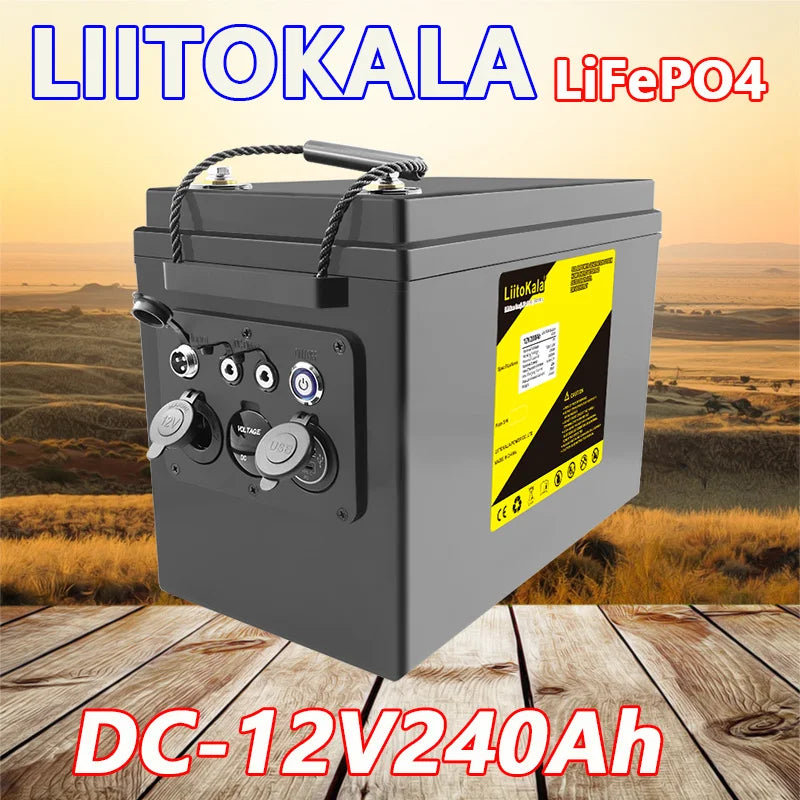 LiitoKala LiFePO4 Battery - 12V Lithium Battery 90Ah-300Ah For RV, Camper, Golf Cart, Off-Road & Off-Grid Power