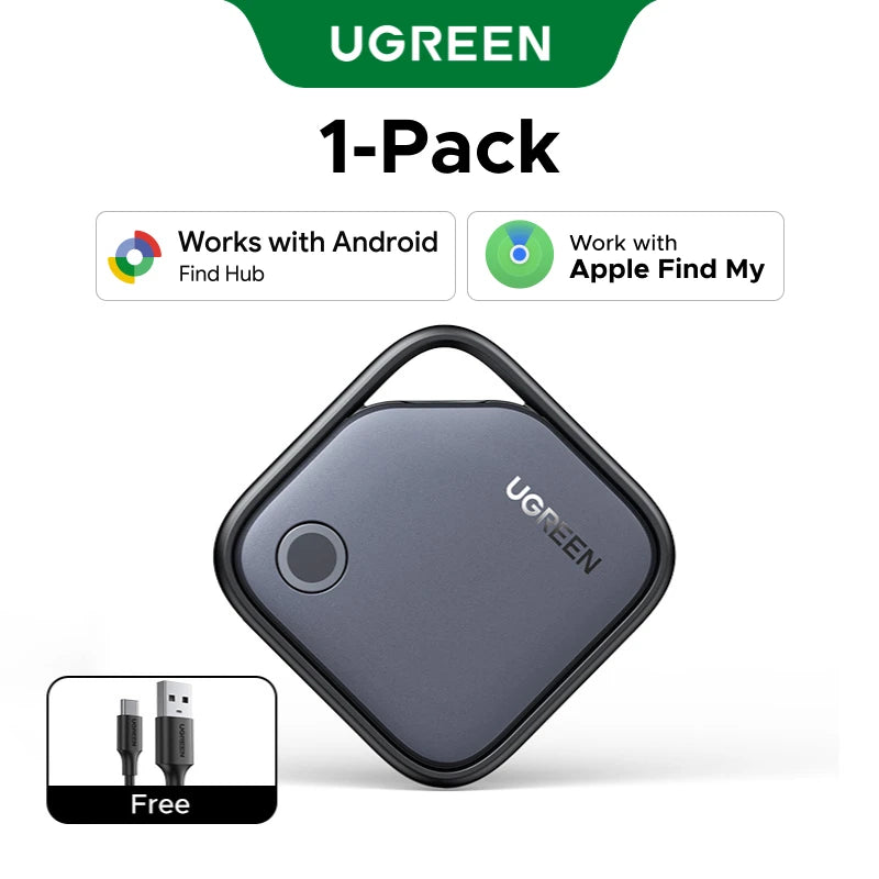 UGREEN Smart Bluetooth Tracker Card - Apple Find My & Android Find Hub Compatible