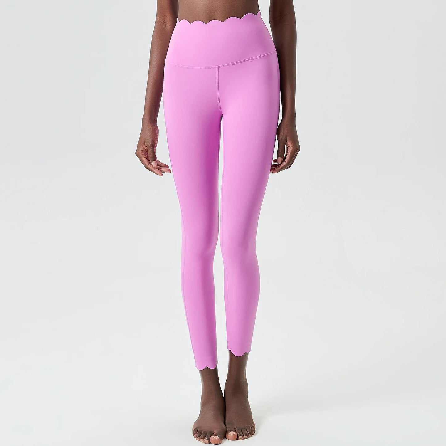 Women’s High Waist Sports Leggings – Solid Color Soft Yoga Pants & Breathable Gym Tights