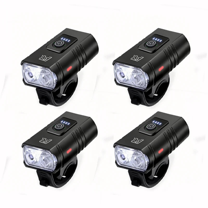 LED Bicycle Front Light - Type-C Rechargeable MTB Road Bike Headlamp, Easy-Install Cycling Accessory