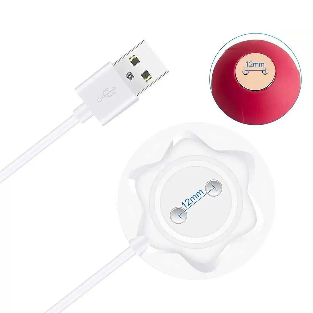 Rose Massage Toy USB Charging Cable - Fast Charging Magnetic Adapter & Replacement Dock Station