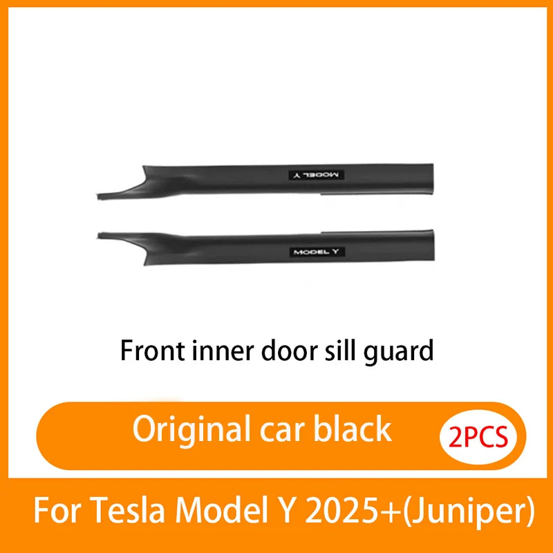 Tesla Model Y Juniper 2025+ Door Threshold Strips – ABS Anti-Scratch & Dirt-Resistant Interior Accessories for Front & Rear Doors