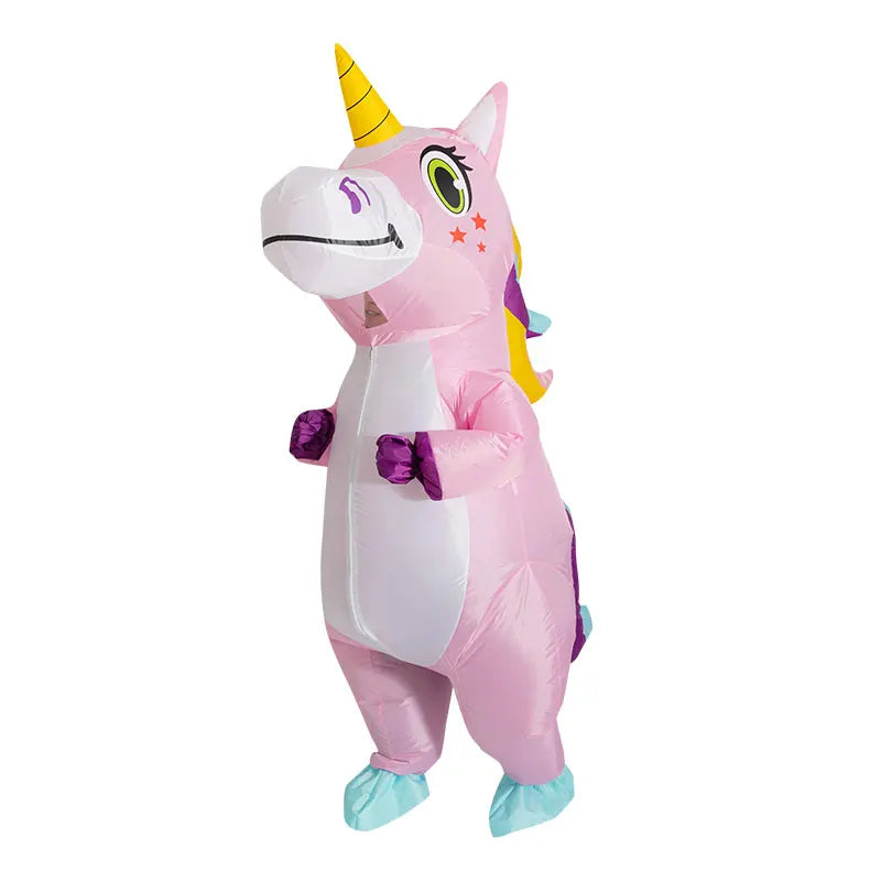 Pink Inflatable Unicorn Costume β Full-Body Anime Cosplay with Blower for Adults, Funny Party & Halloween