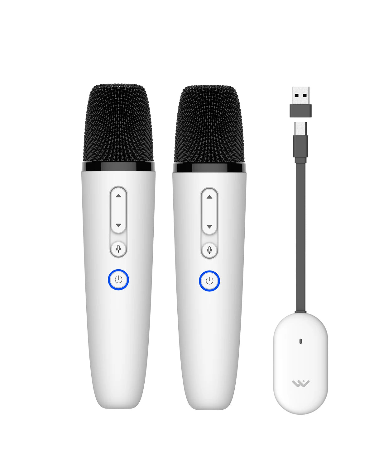 Tesla T1 Car Karaoke Microphone - Rechargeable Mic with USB-A & USB-C Receiver, Plug-and-Play Wireless Karaoke System