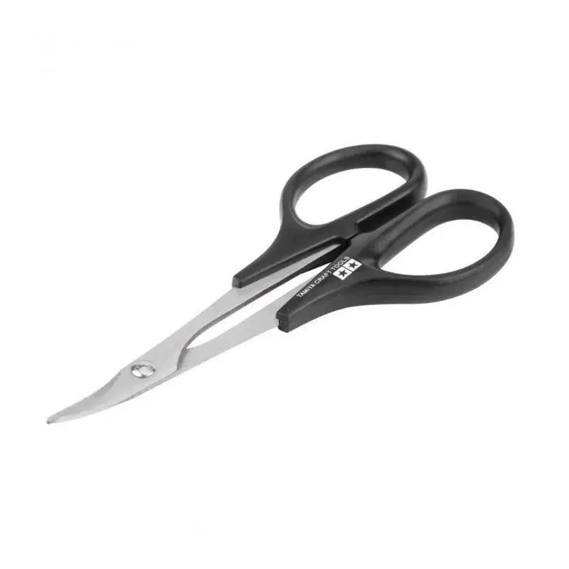 TAMIYA 74005 Stainless Steel RC Scissors – Curved Body Shell Cutting Tool for RC Cars, Boats & Model Crafting